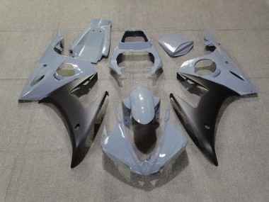 2003-2005 Grey & Matte Black Yamaha R6 Fairings