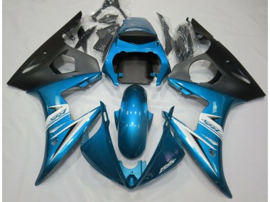 2003-2005 Light Blue & White Yamaha R6 Fairings