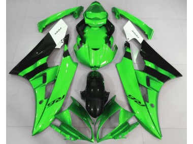 2006-2007 Gloss Green and Black Yamaha R6 Fairings